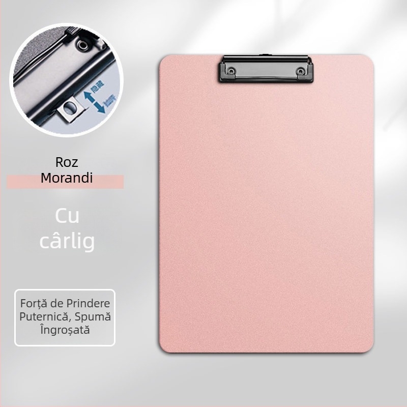 Mapă A4 cu clemă puternică și planșă de scriere, clipboard multifuncțional, plastic dur