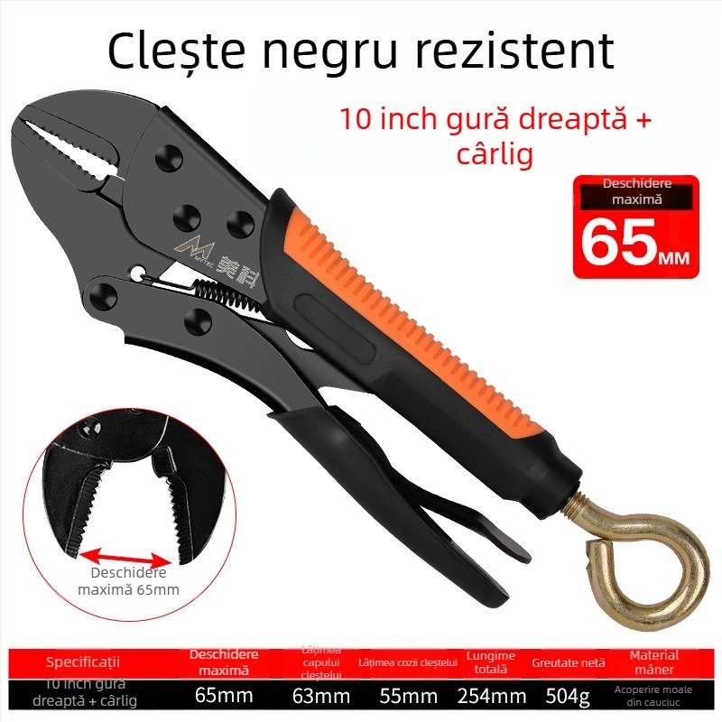 Clește reglabil greu cu fălci din oțel de aliaj, deschidere maximă 36 mm, pentru tâmplărie
