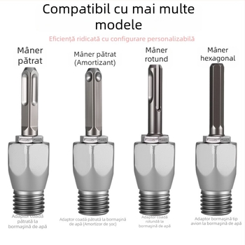 Tijă adaptor pentru ciocan rotopercutor – conectare pentru găurire în perete, cap de conversie extins