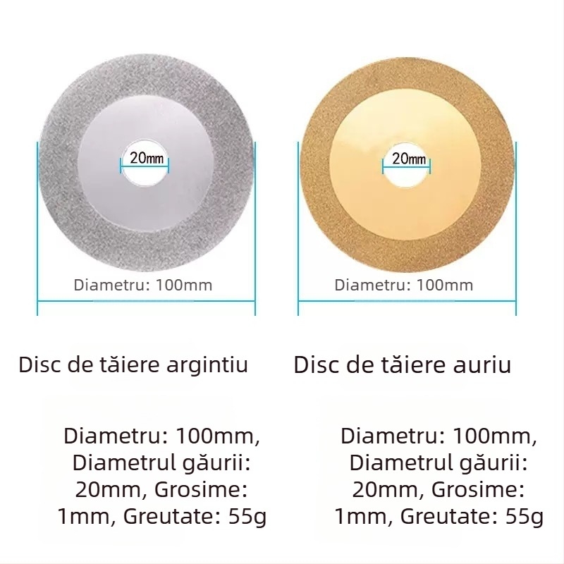 Disc diamantat pentru tăiere și șlefuire plăci, sticlă, marmură și piatră