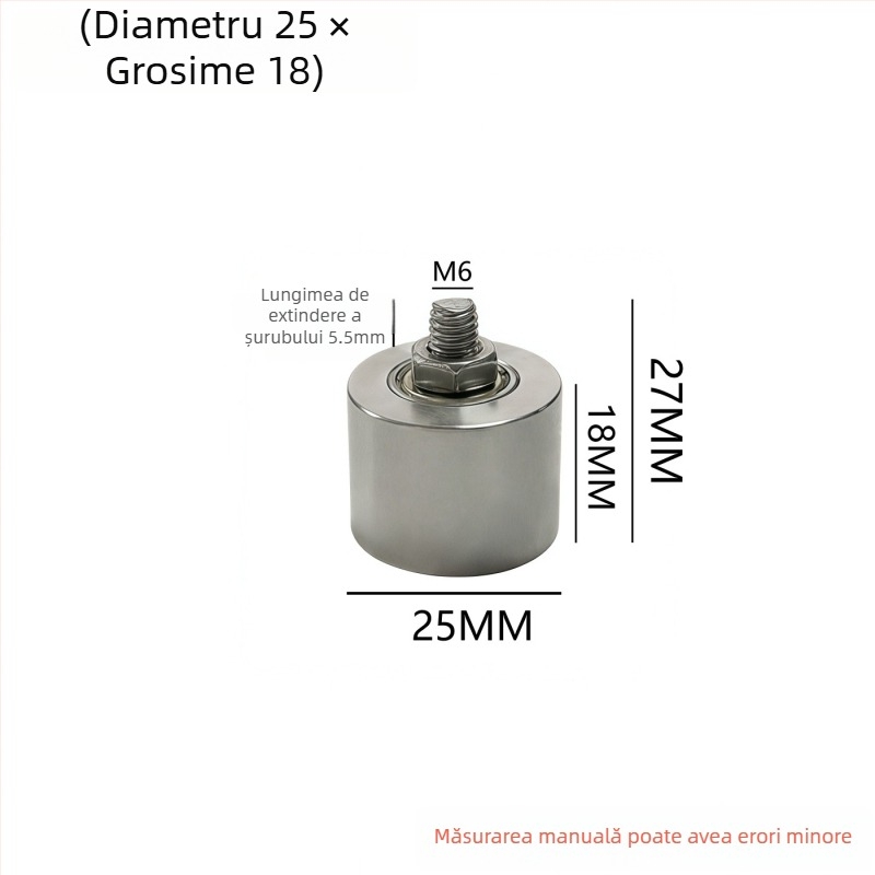 Polie fixă pentru ridicare cu tijă, din oțel inox, rolă plată, ghidaj, rulment, roată de cale din oțel solid