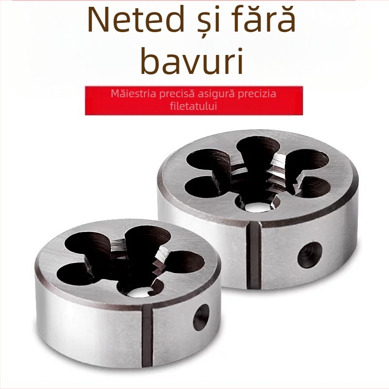 Matriță circulară pentru filetare externă, filet gros și fin, manuală, M3–M12