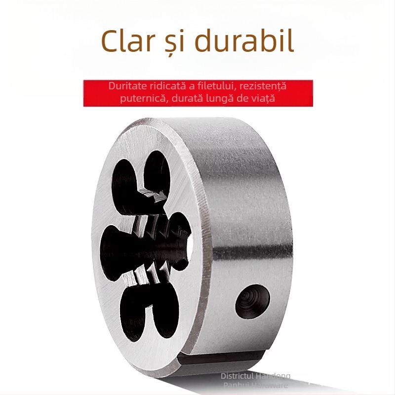 Matriță circulară pentru filetare externă, filet gros și fin, manuală, M3–M12