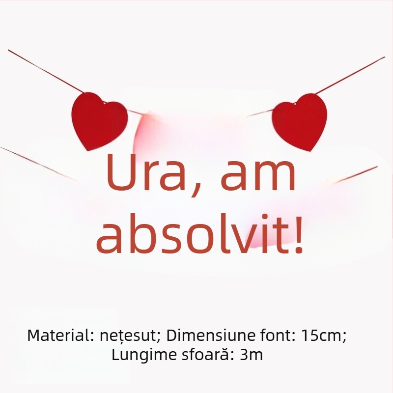 Set de bannere pentru absolvire cu pânze atârnate și baloane, pentru fotografii în aer liber și decorarea ceremoniei la grădiniță.