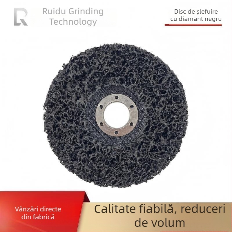 Disc de șlefuit cu diamant negru, 4 inch, pentru îndepărtarea vopselei și a oțelului inoxidabil; disc de polizare din fibre de nylon, 5 inch