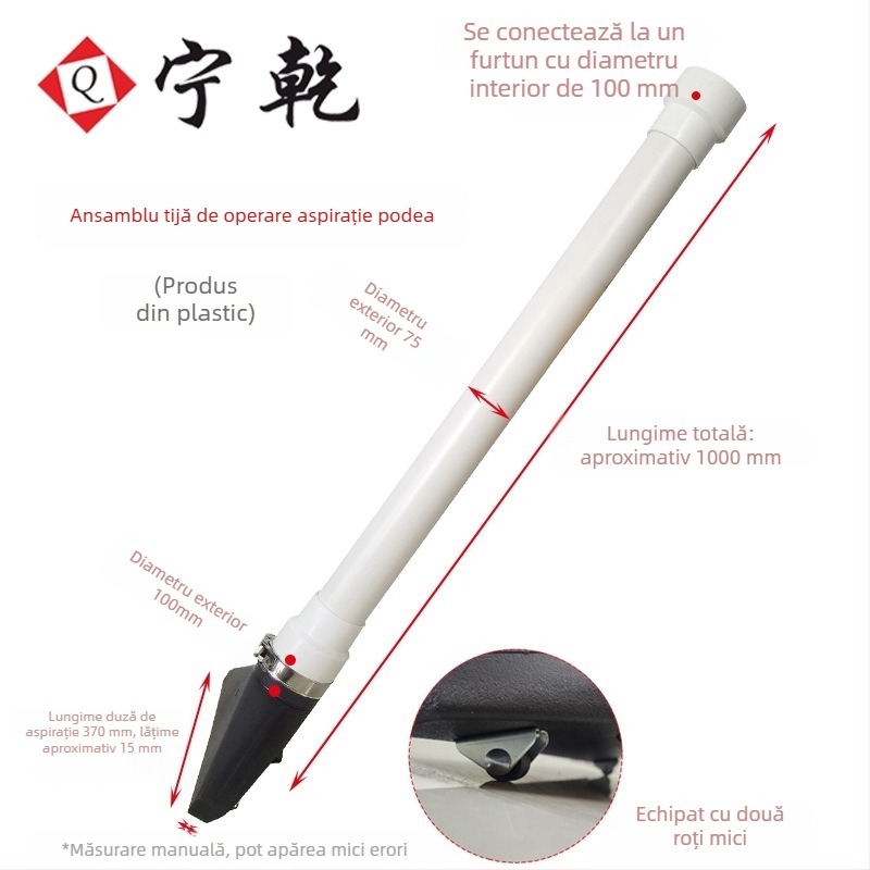 Accesorii Ninggan pentru aspirator și colector de praf: racord trifurat cu gură flanșată pentru sacul de pânză, valve, adaptor de aspirație pentru podea, inel fix și clemă pentru țeavă