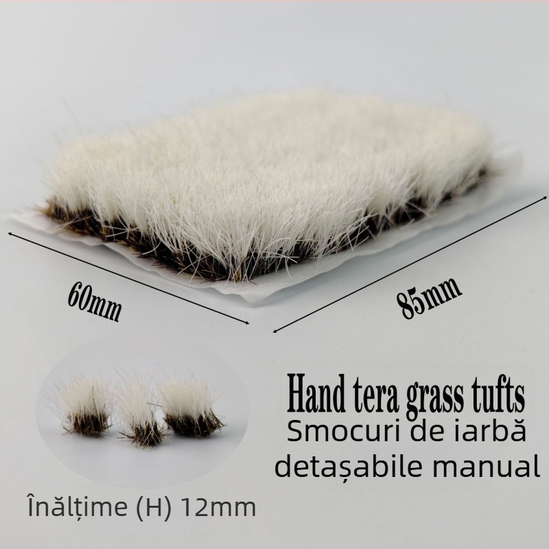 12 mm tufişuri de iarbă artificiale pentru diorame: scene cu trenuri și modele de mașini, materiale plastice
