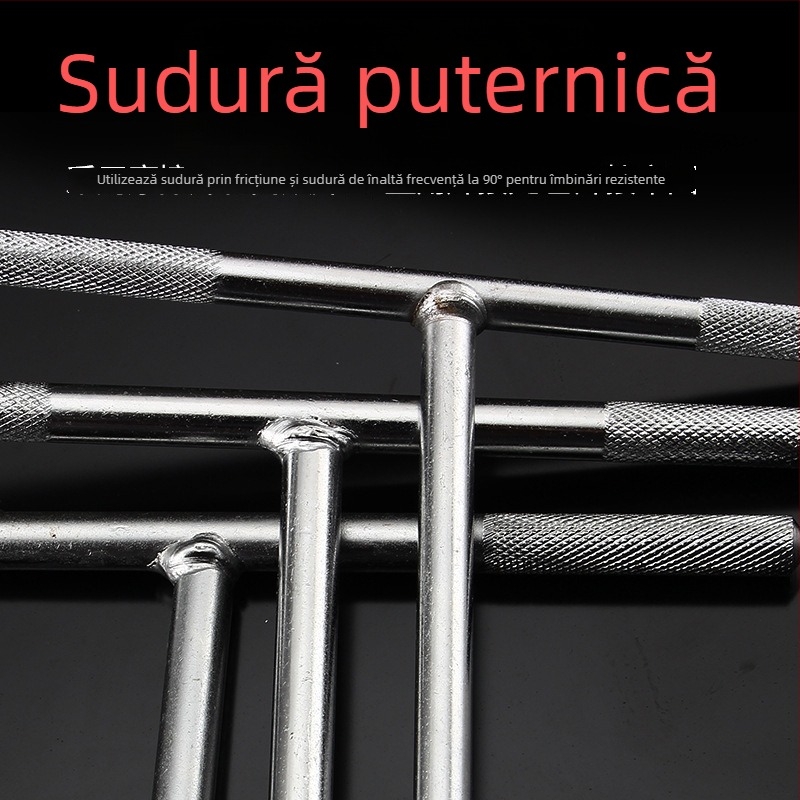 Cheie în formă de T cu cap hexagonal extern, manuală, lungă, pentru reparații auto și motociclete