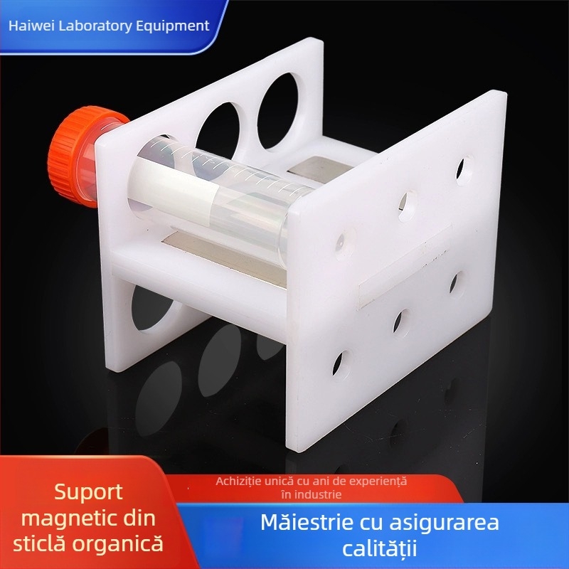 Suport magnetic din Plexiglas pentru tuburi de centrifugă de 0,2–50 ml, compatibil cu plăci cu 8/12/24 cavități și mărgele magnetice biologice