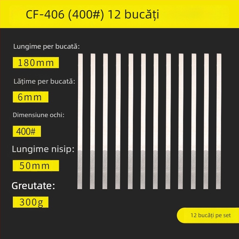 Fișier diamantat înclinat pentru rectificare industrială, finisare a marginilor metalice dure și realizări de artizanat