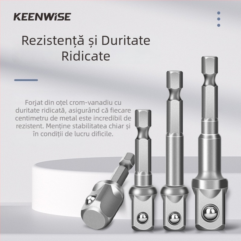 Adaptor hexagonal la cuplă pătrată pentru bormașină și șurubelniță electrică, tijă de conectare, 6,3 mm