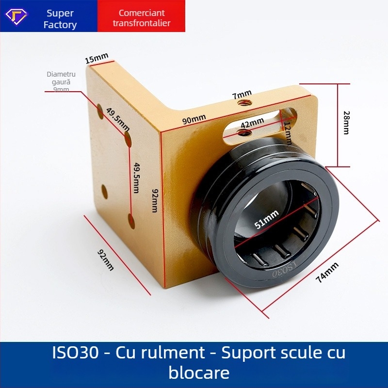 Suport de cuțit cu blocare pentru mașină CNC de tăiere ISO30, gravură în lemn