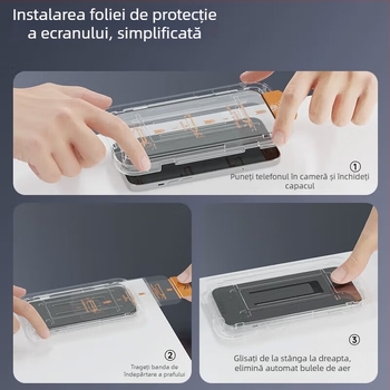 Protecție ecran din sticlă temperată pentru Oppo Reno 15 și Reno 15 Pro – acoperire completă, rezistent la cădere, ultra Transparent, instalare fără praf