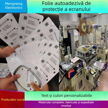Folie protectie PVC electrostatică, fără adeziv, auto-adsorbentă, transparentă, imprimată pentru ecrane LCD de telefoane și piese din plastic