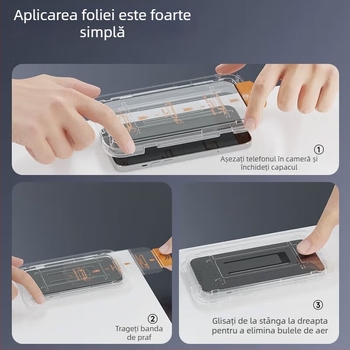 Protecție ecran Vivo X200S din sticlă temperată – acoperire totală, claritate HD, anti-cădere, rezistent la șocuri, montare rapidă