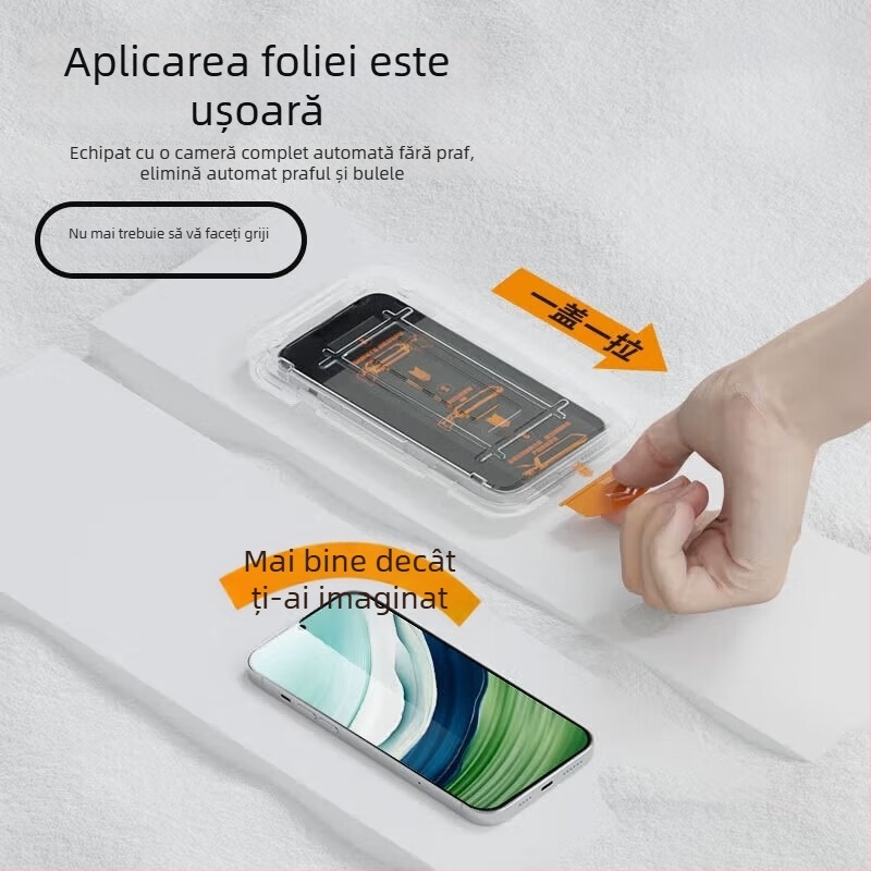 Protecție ecran Vivo X200S din sticlă temperată – acoperire totală, claritate HD, anti-cădere, rezistent la șocuri, montare rapidă