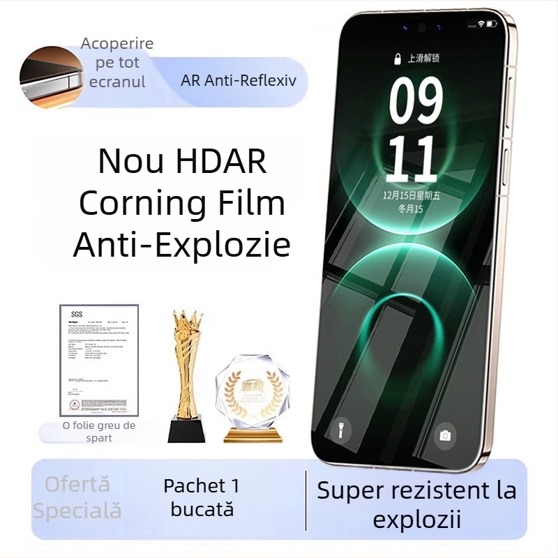 Protecție ecran din sticlă temperată pentru Xiaomi 15 – acoperire completă, rezistent la căderi, anti-amprentare, protecția ochilor, filtrul de lumină albastră, confidențialitate