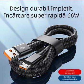 Cablu Micro USB Android cu încărcare rapidă pentru Huawei, VIVO, Xiaomi, OPPO și Honor