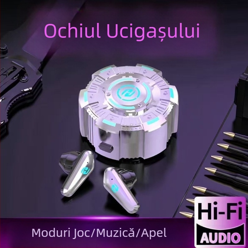 Căști Bluetooth wireless pentru gaming Pro18, latență redusă, anulare zgomot și design elegant
