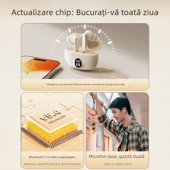 Căști Bluetooth fără fir, in-ear, cu afișaj digital, pentru gaming, sunet de înaltă calitate