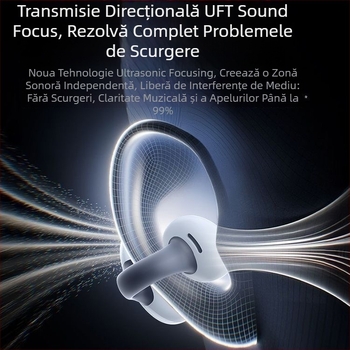 Berlin Sound Cască Bluetooth cu conducere osoasă, clip pentru ureche, wireless, durată lungă a bateriei, nu-in-ear, pentru alergare
