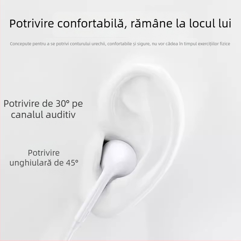 Căști in-ear cu cablu, cip digital Type-C și microfon pentru Huawei/Honor X5 – înregistrare karaoke