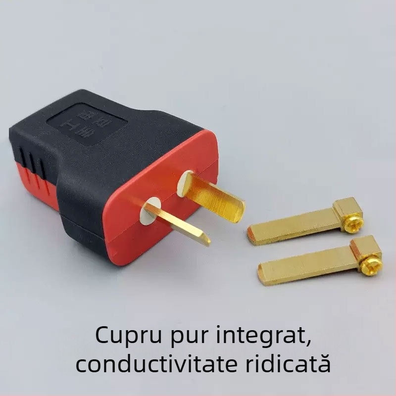 Priză de înaltă putere cu doi pini din cupru pur, versiuni rotativă și fixă