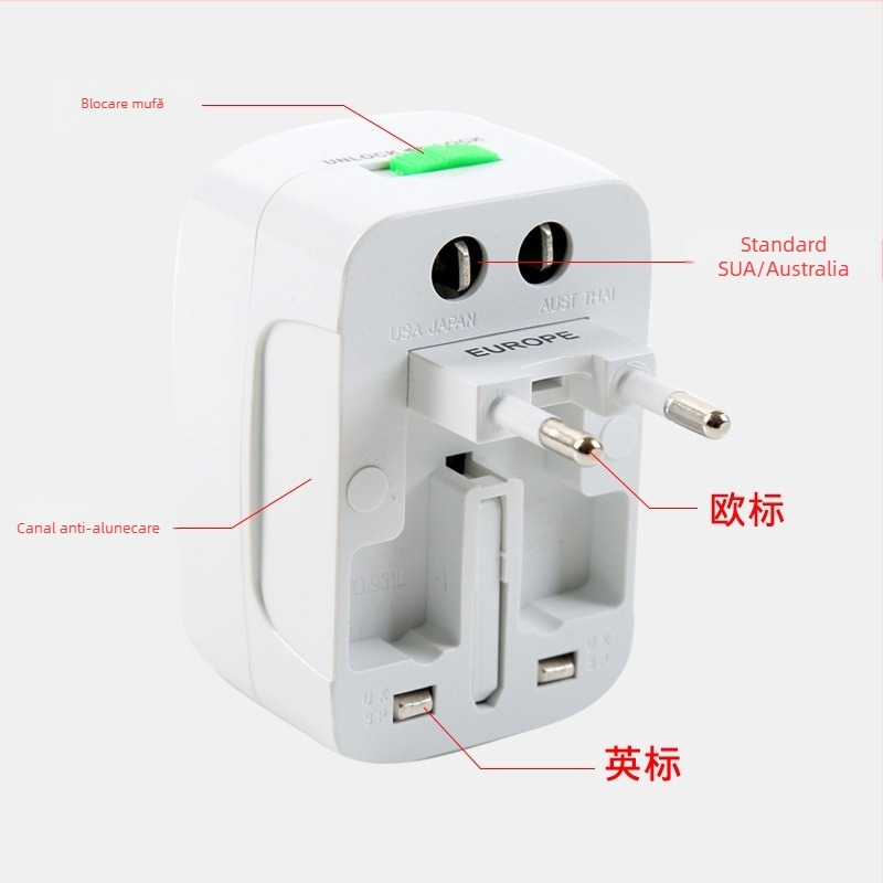 Adaptor universal priză și mufă pentru călătorii
