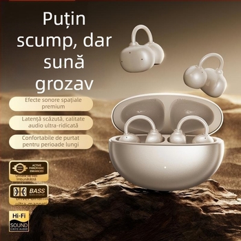 Căști clip-on Bluetooth FreeClp, fără fir, stereo, compatibile cu Huawei și Apple