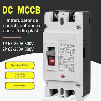 Intrerupător de circuit DC fotovoltaic cu carcasă turnată, protecție la scurgeri și suprasarcină, uz casnic, mic întrerupător de tip aer