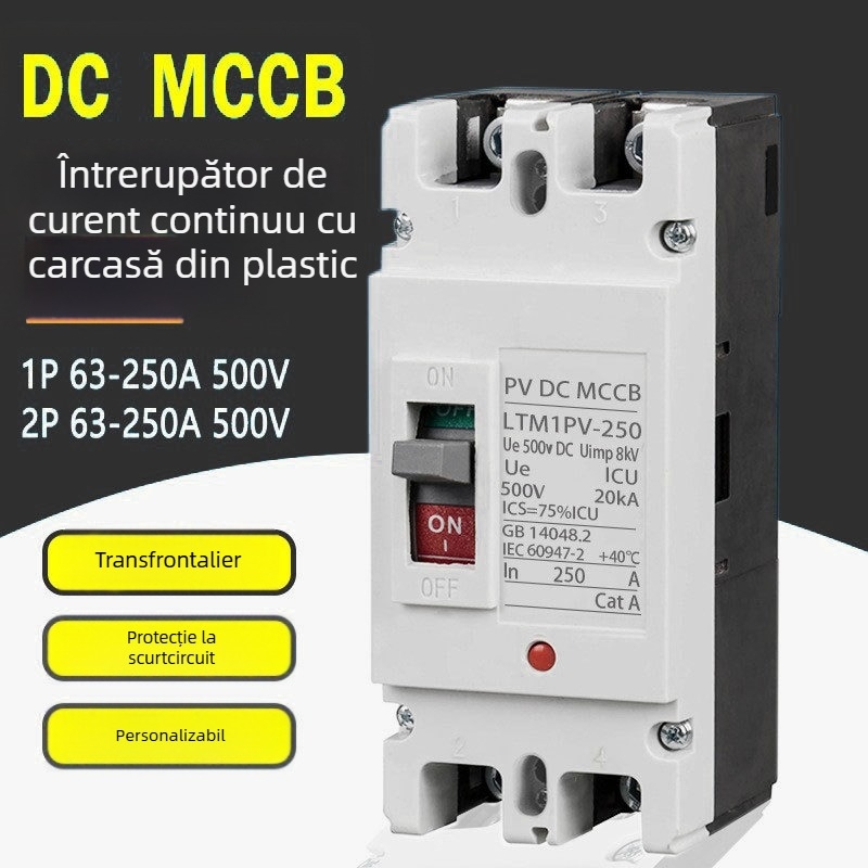 Intrerupător de circuit DC fotovoltaic cu carcasă turnată, protecție la scurgeri și suprasarcină, uz casnic, mic întrerupător de tip aer