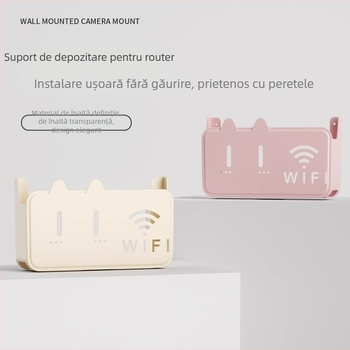 Cutie de stocare pentru router WiFi și organizator de cabluri, cu două etaje