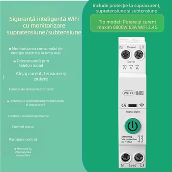 Întrerupător de circuit Wi‑Fi inteligent cu control de la distanță și temporizare