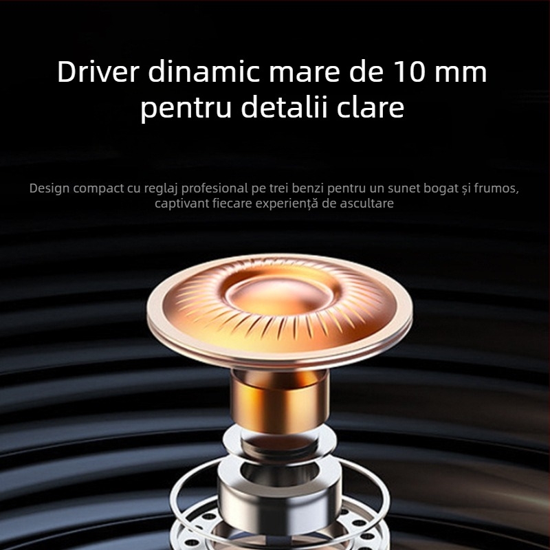 Căști cu fir clip-on, USB-C / 3,5 mm, sunet de înaltă calitate, durabile, design non-in-ear, universale pentru telefoane și calculatoare, cablu prelungit