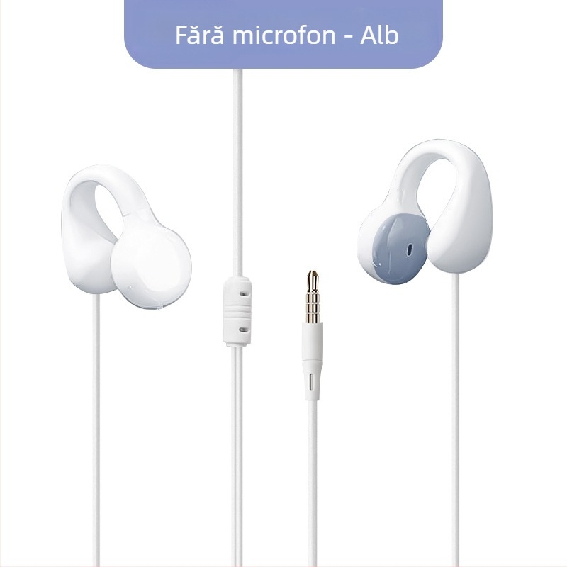 Căști cu fir clip-on, USB-C / 3,5 mm, sunet de înaltă calitate, durabile, design non-in-ear, universale pentru telefoane și calculatoare, cablu prelungit