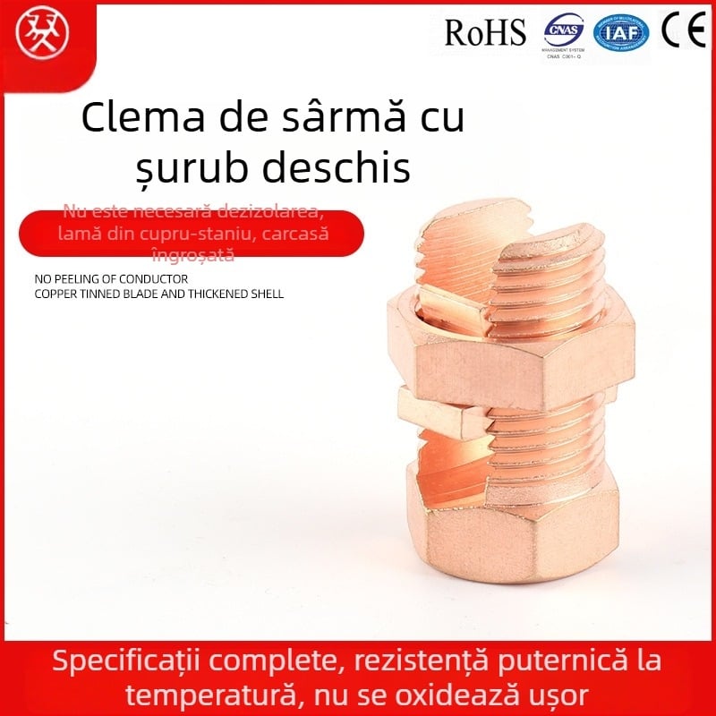 TJ-10 Cleme pentru cabluri cu șurub, pentru instalații electrice și împământare