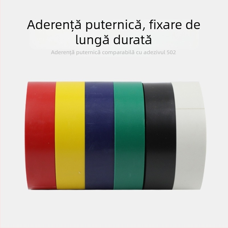 Bandă izolatoare PVC pentru cabluri, impermeabilă, rezistentă la temperaturi ridicate, rezistentă la tensiune, ignifugă
