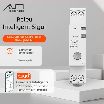 Comutator WiFi inteligent cu metru de energie, întrerupător de circuit cu temporizator și control de la distanță prin telefon mobil