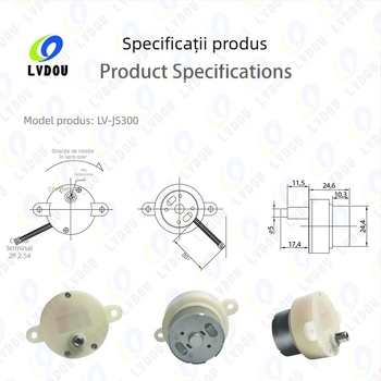 JS300 micro motor cu reductie, cu cuplu mare, pentru ventilator oscilant — motor cu cutie de reducere, personalizare OEM