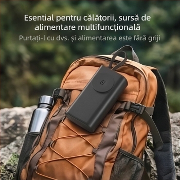 Power bank mini certificat 3C, 5000mAh, compact și ușor de purtat în buzunar, tail plug, calitate inteligentă