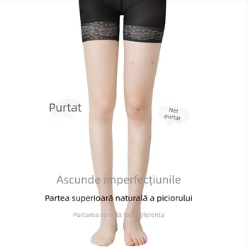 Colanți de vară pentru femei, nuanță nude, opaci, anti-transparență, anti-rupere, aspect neted pentru picioare, model pineapple