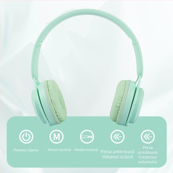 Y08 Căști wireless portabile, pliabile, cu bas puternic