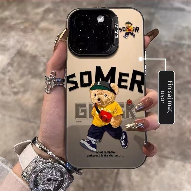 Carcasă TPU IMD mată cu laser pentru iPhone 16 Pro Max/17, protecție anti-cadere