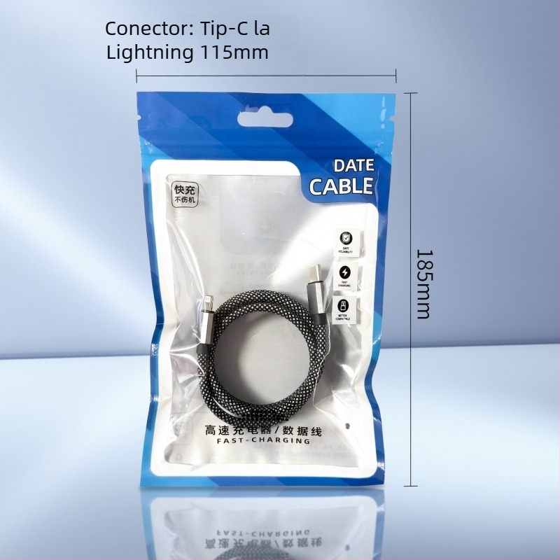 Cablu de date magnetic împletit, 66W încărcare rapidă, cu spațiu de stocare, pentru telefoane și tablete