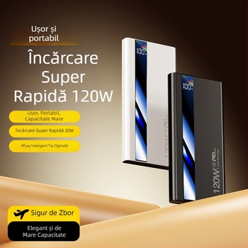 Power bank certificat 3C, 120W, încărcare ultrarapidă, 20000mAh, portabil, cu logo imprimat