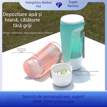 Cupă portabilă pliabilă pentru apă și mâncare pentru cățeluși