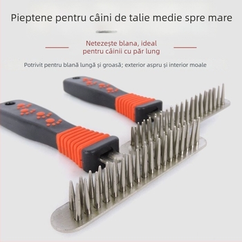 Set de piepteni pentru câini cu păr lung și des