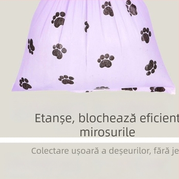 Saci biodegradabili pentru deșeurile de animale de companie, sacoșe groase portabile pentru fecalele câinilor, EPI bio-deșeuri