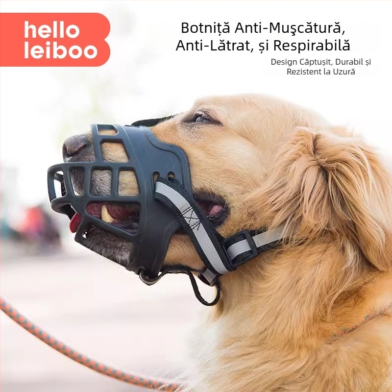 Botieră de cauciuc pentru câini, pentru rase medii și mari – anti-mușcare, anti-lătratul și prevenire a mâncării, botieră pentru Golden Retriever