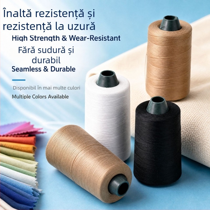 604 Ață de cusut neagră din bumbac și nailon, rezistentă pentru genți, bagaje, pantofi și accesorii din piele